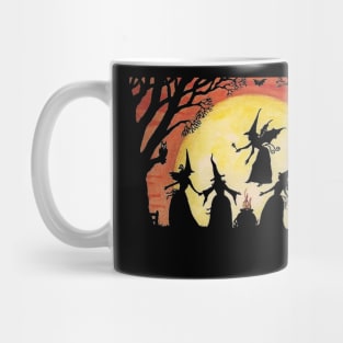 Vintage Halloween Witches Mug